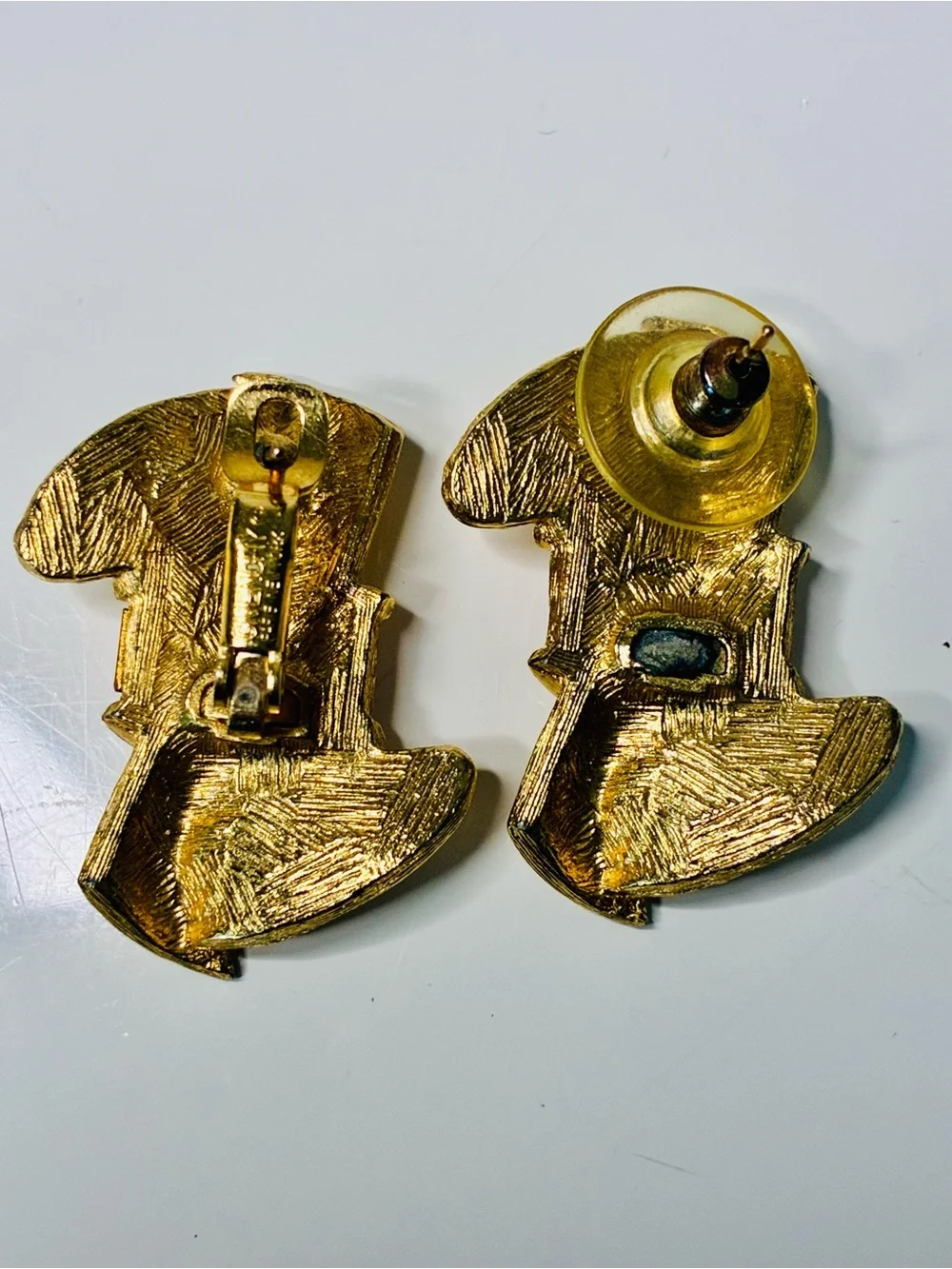 Givenchy Gold-Tone Ribbon Earrings with Pink Crystals